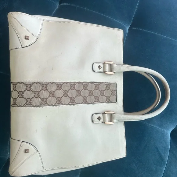 Gucci Cream and Brown Tote Bag - Picture 2 of 6